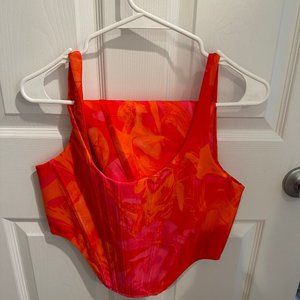 WhiteFox Boutique Two Piece Corset Top/Skirt Set - Never Worn